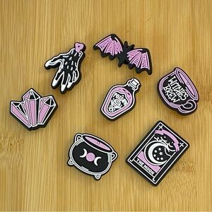 Mystical Goth Shoe Charms for Croc Shoes Decorative Pins for Shoes